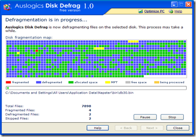 FUT DOWNS: Auslogics Disk Defrag